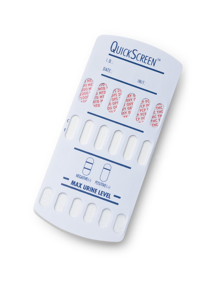 (25 Pack) 12 Panel QuickScreen Dip Card - 9402 - AMP, BAR, BZD, BUP-10, COC-300, MDMA, MET-500, MTD, OPI-300, OXY-100, PCP, THC + Timer-Countrywide Testing